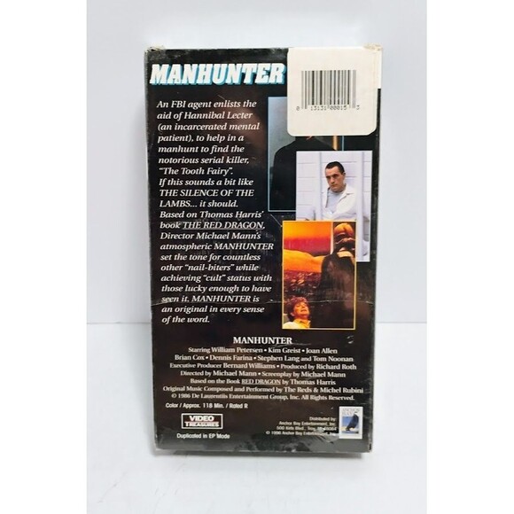 1996 ANCHOR BAY ENTERTAINMENT MANHUNTER VHS BRAND NEW SEALED READ DESC!!! - Picture 2 of 8